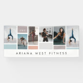 Moderne zes-foto-collage Persoonlijke trainer Fitn Spandoek (Horizontaal)