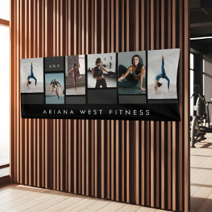 Moderne zes-foto-collage Persoonlijke trainer Fitn Spandoek