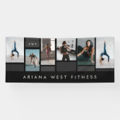 Moderne zes-foto-collage Persoonlijke trainer Fitn Spandoek (Horizontaal)