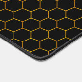 Moderne zeshoek Patroon Koel Abstract Zwart & Goud Bureaumat (Hoek)