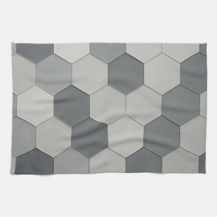 Moderne zeshoekige tegel geometrisch patroon theedoek