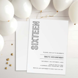 Moderne zestien 16e verjaardag van de uitnodiging