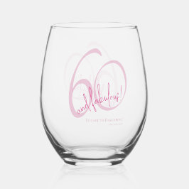 Moderne Zestig en Fabulous Cadeau voor 60ste Verja Wijnglas Zonder Voet