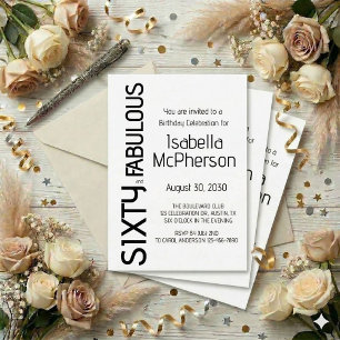 Moderne zestig en fantastisch 60ste verjaardagsfee kaart