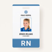 Moderne Ziektehuispersoneel ingeschreven onder num Badge (Voorkant)