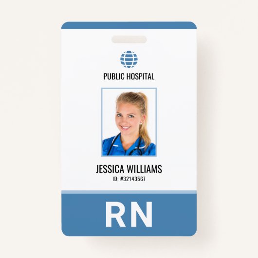 Moderne Ziektehuispersoneel ingeschreven onder num Badge (Voorkant)