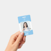Moderne ziektekostenverzekering Personeel blauw pa Badge (Handheld)