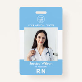 Moderne ziektekostenverzekering Personeel blauw pa Badge