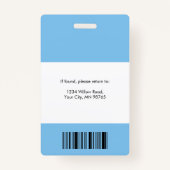 Moderne ziektekostenverzekering Personeel blauw pa Badge (Achterkant)