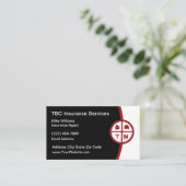 Moderne ziekteverzekeringsagent voor ziektekosten visitekaartje (Staand voorkant)