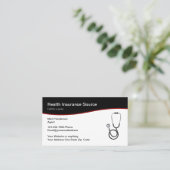 Moderne ziekteverzekeringsinstelling visitekaartje (Staand voorkant)
