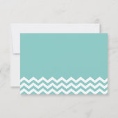 Moderne Zigzag Aqua en Bow Response Kaart (Achterkant)