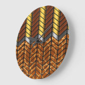 Moderne Zigzag Chevron Giraffe Dierprint Grote Klok (Hoek)