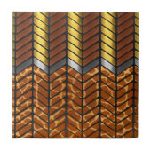 Moderne Zigzag Chevron Giraffe Dierprint Tegeltje (Voorkant)