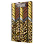 Moderne Zigzag Chevron Luipaard Dierprint Klembord (Links)