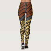 Moderne Zigzag Chevron Luipaard Dierprint Leggings (Achterkant)