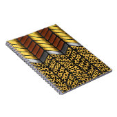 Moderne Zigzag Chevron Luipaard Dierprint Notitieboek (Rechterzijde)