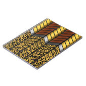 Moderne Zigzag Chevron Luipaard Dierprint Notitieboek (Linkerzijde)