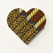 Moderne Zigzag Chevron Luipaard Dierprint Notitieboek (Achterkant)