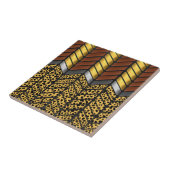 Moderne Zigzag Chevron Luipaard Dierprint Tegeltje (Zijkant)