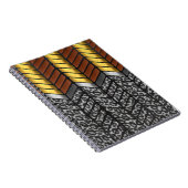 Moderne Zigzag Chevron Sneeuwluipaard Dierprint Notitieboek (Rechterzijde)