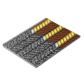 Moderne Zigzag Chevron Sneeuwluipaard Dierprint Notitieboek (Linkerzijde)