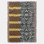 Moderne Zigzag Chevron Zebra Dierprint Deken (Voorkant Verticaal)