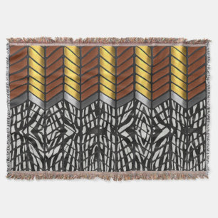 Moderne Zigzag Chevron Zebra Dierprint Deken