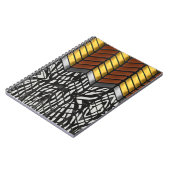 Moderne Zigzag Chevron Zebra Dierprint Notitieboek (Linkerzijde)
