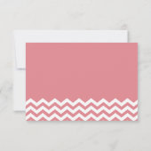 Moderne Zigzag Roze Respons Kaart (Achterkant)