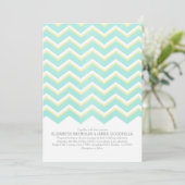 Moderne zigzag Wedding Invitations Kaart (Staand voorkant)