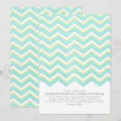 Moderne zigzag Wedding Invitations Kaart (Voorkant / Achterkant)