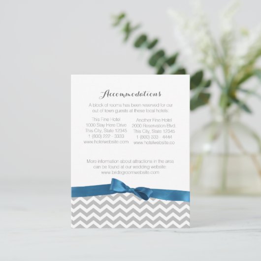 Moderne Zigzagpatroon en Bow Informatie Kaart (Staand voorkant)