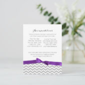 Moderne Zigzagpatroon en Bow Informatie Kaart (Staand voorkant)