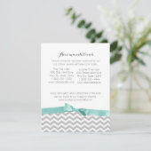 Moderne Zigzagpatroon en Bow Informatie Kaart (Staand voorkant)