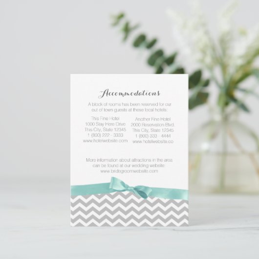 Moderne Zigzagpatroon en Bow Informatie Kaart (Staand voorkant)