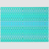 Moderne zigzagpatroon - golven in turquoise tissuepapier (Voorkant)