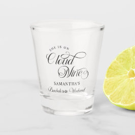 Moderne zij is in de zevende hemel Verloofd Weeken Shot Glas