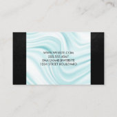 Moderne zijderoute van Monogram | Zwart leder Visitekaartje (Achterkant)