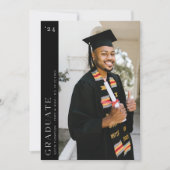 Moderne zijfoto-Afstuderen - zwart Kaart (Voorkant)