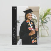 Moderne zijfoto-Afstuderen - zwart Kaart (Staand voorkant)
