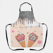 Moderne zilver druppelt ijs schort (Voorkant)