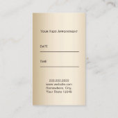 Moderne zilver en Gold Hair Stylist Benoeming Afsprakenkaartje (Achterkant)