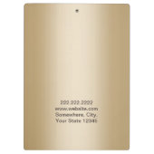 Moderne zilver- en goudelasuitbreidingen klembord (Achterkant)