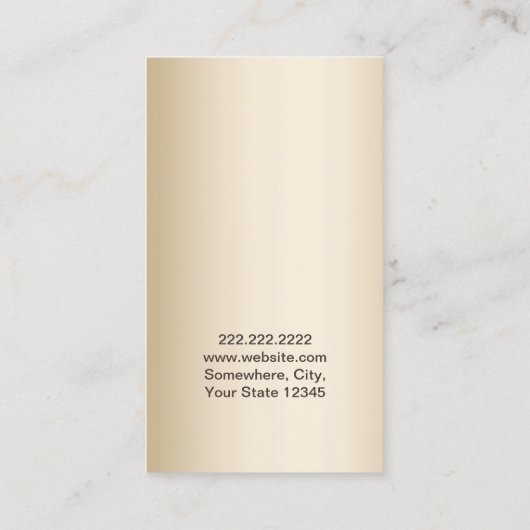 Moderne zilver- en goudelasuitbreidingen visitekaartje (Achterkant)