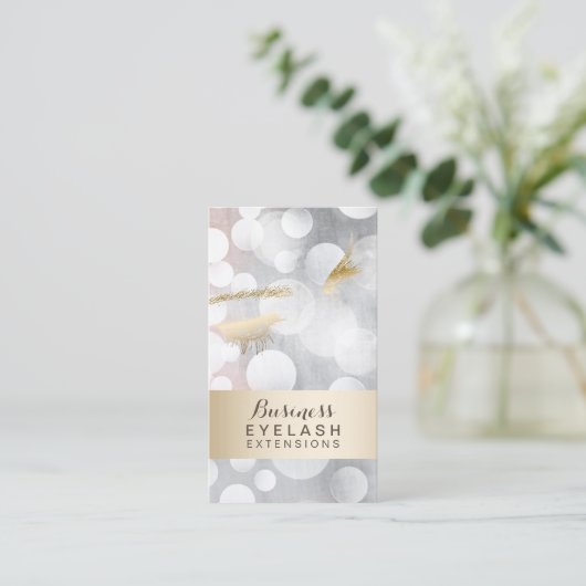 Moderne zilver- en goudelasuitbreidingen visitekaartje (Staand voorkant)