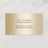 Moderne zilver- en goudelasuitbreidingen visitekaartje (Achterkant)