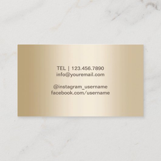 Moderne zilver- en goudelasuitbreidingen visitekaartje (Achterkant)