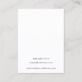 Moderne, zilver Geometric Black earring display Visitekaartje (Achterkant)