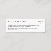 Moderne, zilver, geometrische patroonkorting mini visitekaartje (Achterkant)